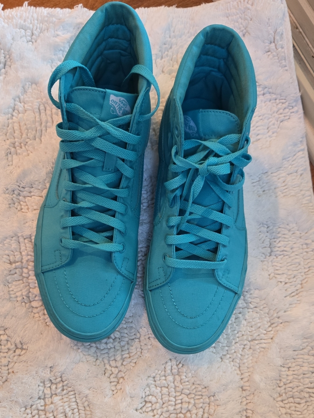 Vans Teal Blue High-Top Sneakers for Women